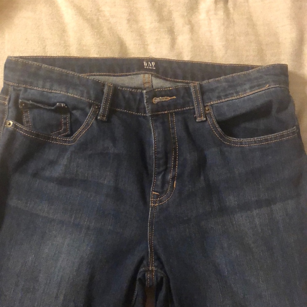 Dark wash bootcut jeans